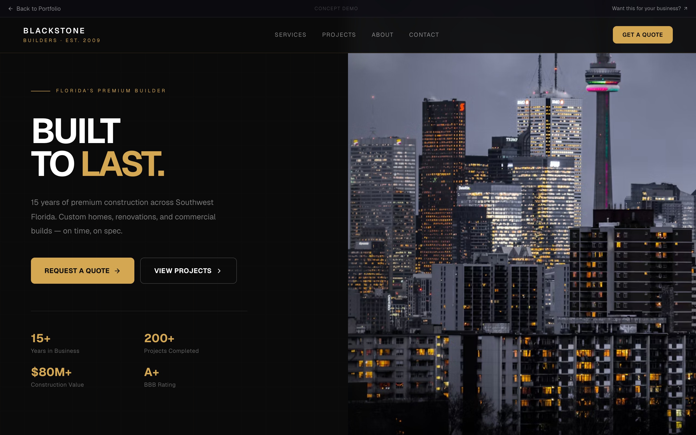 Blackstone Builders — homepage