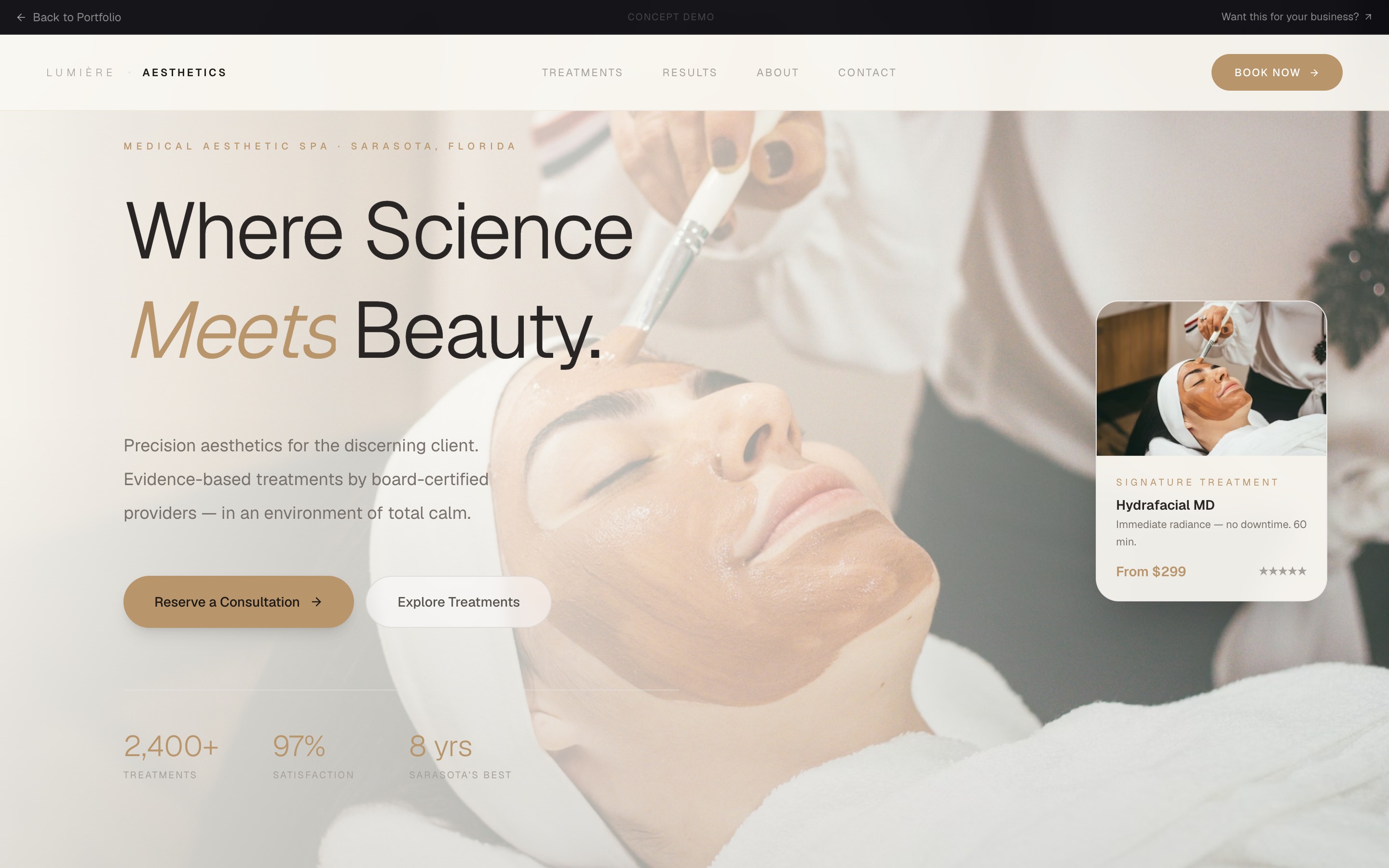 Lumière Aesthetics — homepage